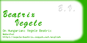beatrix vegele business card
